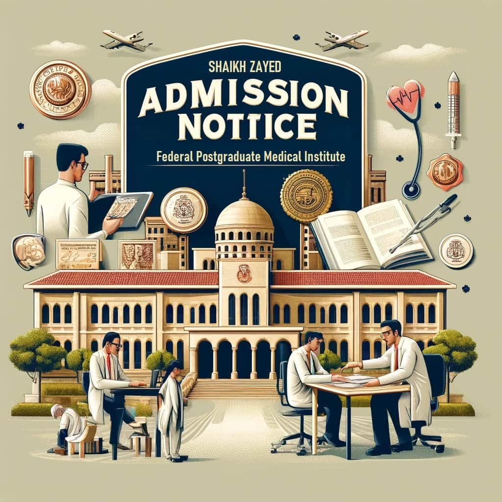 Shaikh Zayed Federal Postgraduate Medical Institute, Lahore Admission Notice 2024